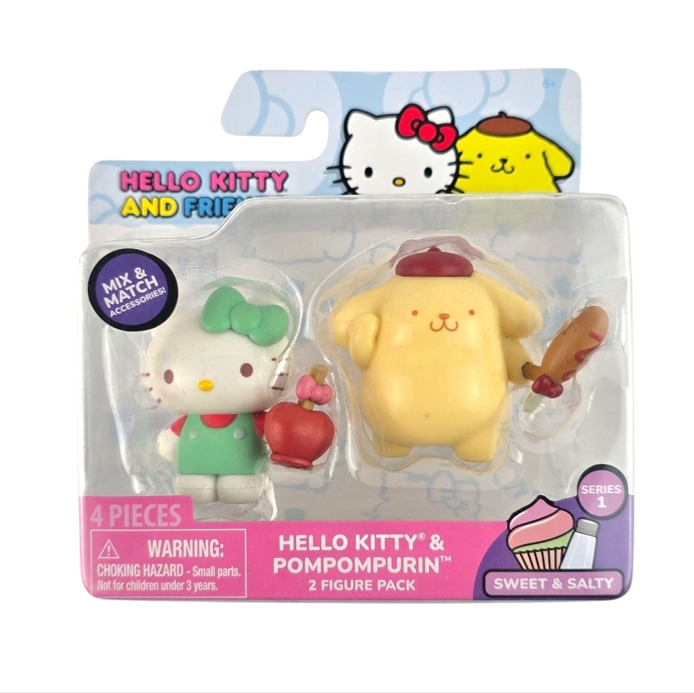 Hello Kitty & Pompompurin Mini Figure (2 Pack) - Sanrio Sweet and Salty Series 1